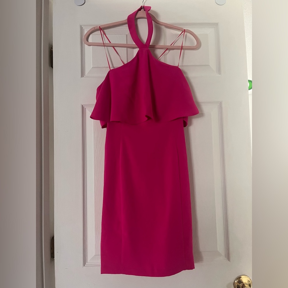Amanda Uprichard Piazza Mini Dress - Hot Pink